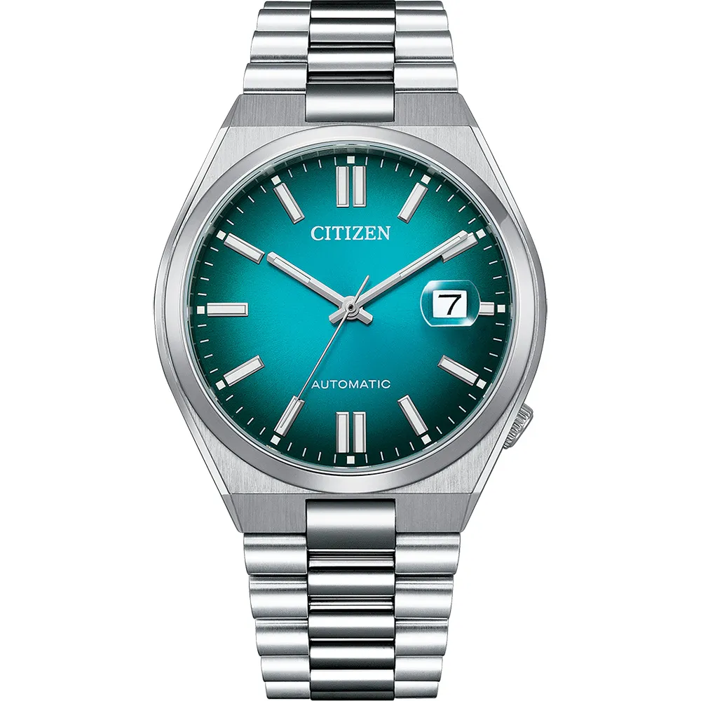 【CITIZEN】星辰 NJ0151-88X 青春撞色 日期顯示 鋼錶帶 機械男錶 湖水綠/銀 40mm 歷史價格詳細信息