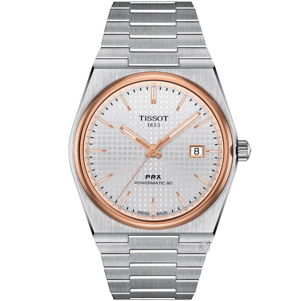 TISSOT PRX POWERMATIC 80 經典旗艦機械錶-T1374072103100/40mm 歷史價格詳細信息
