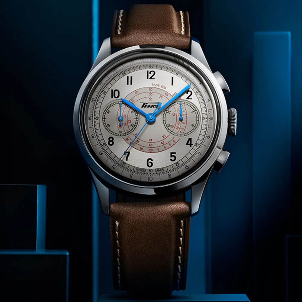 TISSOT天梭 Telemeter 1938 復刻計時機械腕錶 42mm/T1424621605200 歷史價格詳細信息