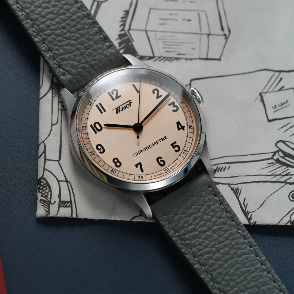 TISSOT天梭 Heritage 1938 天文台認證 復刻機械腕錶 39mm / T1424641633200 歷史價格詳細信息
