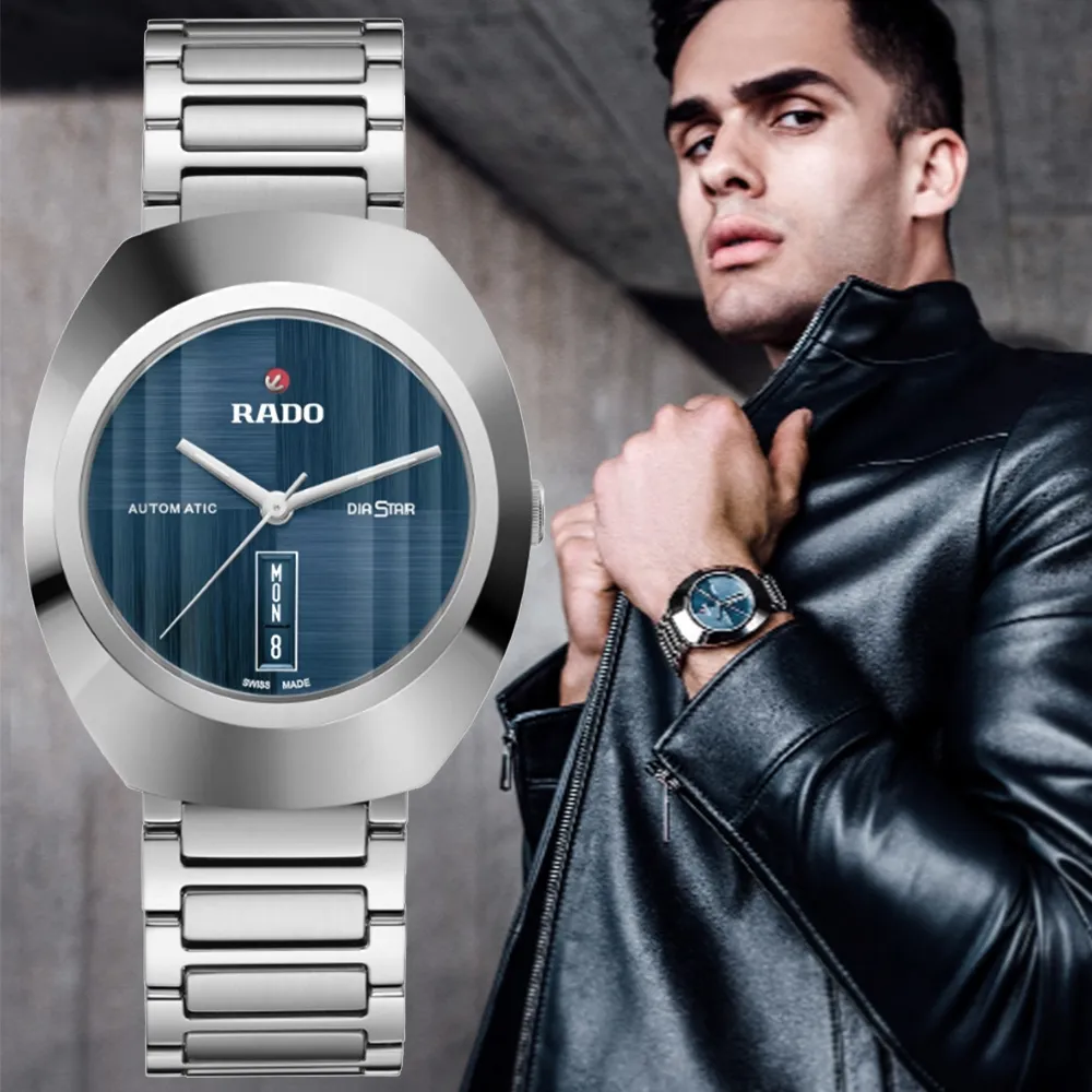 Rado 雷達表 DiaStar鑽星系列 創始型 碳化鈦金屬陶瓷紋飾機械錶-灰色38mm R05 R12160103 歷史價格詳細信息