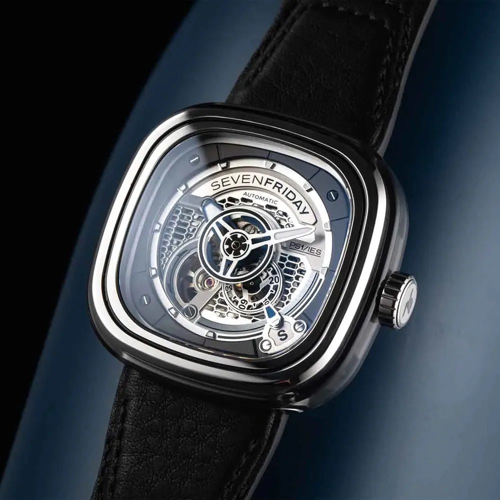 SEVENFRIDAY 工業風自動上鍊機械錶-黑色/47X47.6mm PS2-01 歷史價格詳細信息