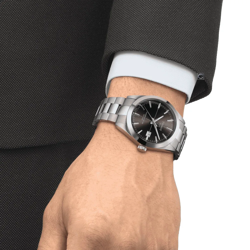 TISSOT 天梭 GENTLEMAN 80小時矽游絲紳士機械手錶-綠 T1274071109101 歷史價格詳細信息