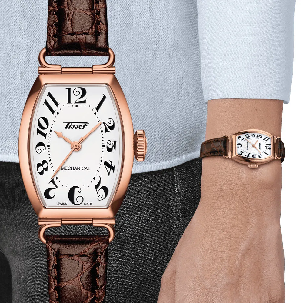 TISSOT 天梭 Heritage Porto 酒桶型手動上鍊機械女錶 T1281611601200 歷史價格詳細信息