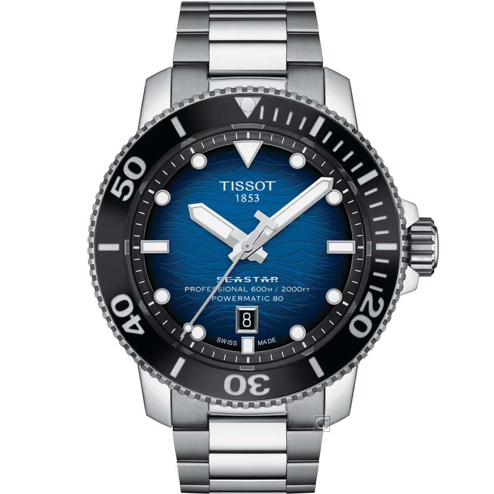 TISSOT Seastar2000 海星排氦閥裝置600米潛水機械錶-T1206071744100/黑 歷史價格詳細信息