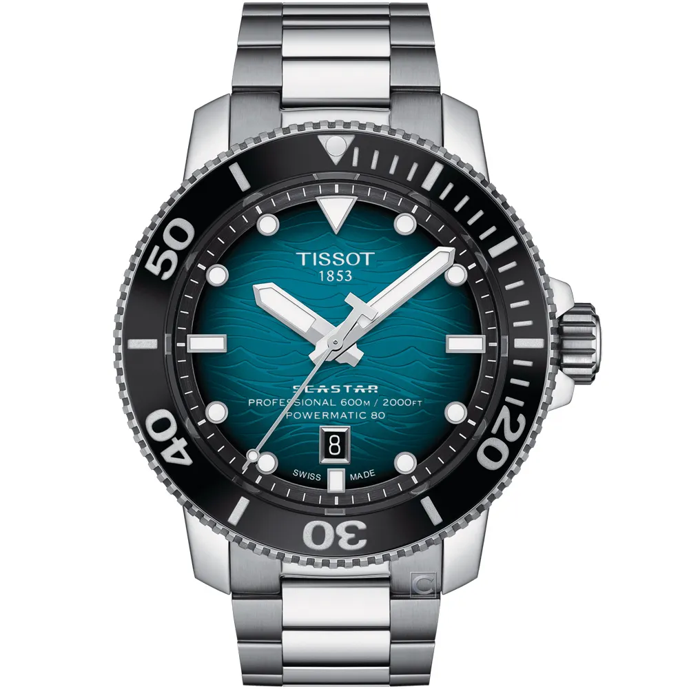 TISSOT Seastar2000 海星排氦閥裝置600米潛水機械錶-T1206071744100/黑 歷史價格詳細信息