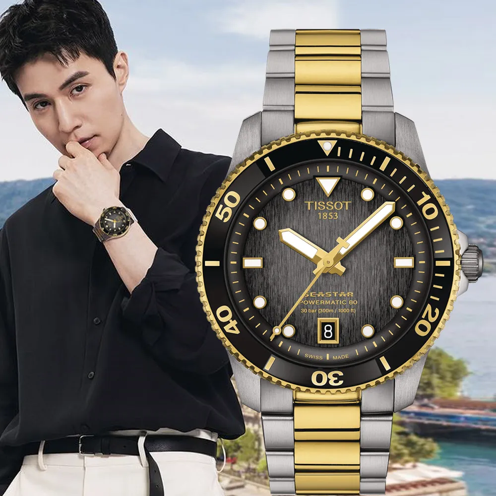 TISSOT天梭  Seastar 海星300米潛水機械錶(T1204071109101)綠 歷史價格詳細信息