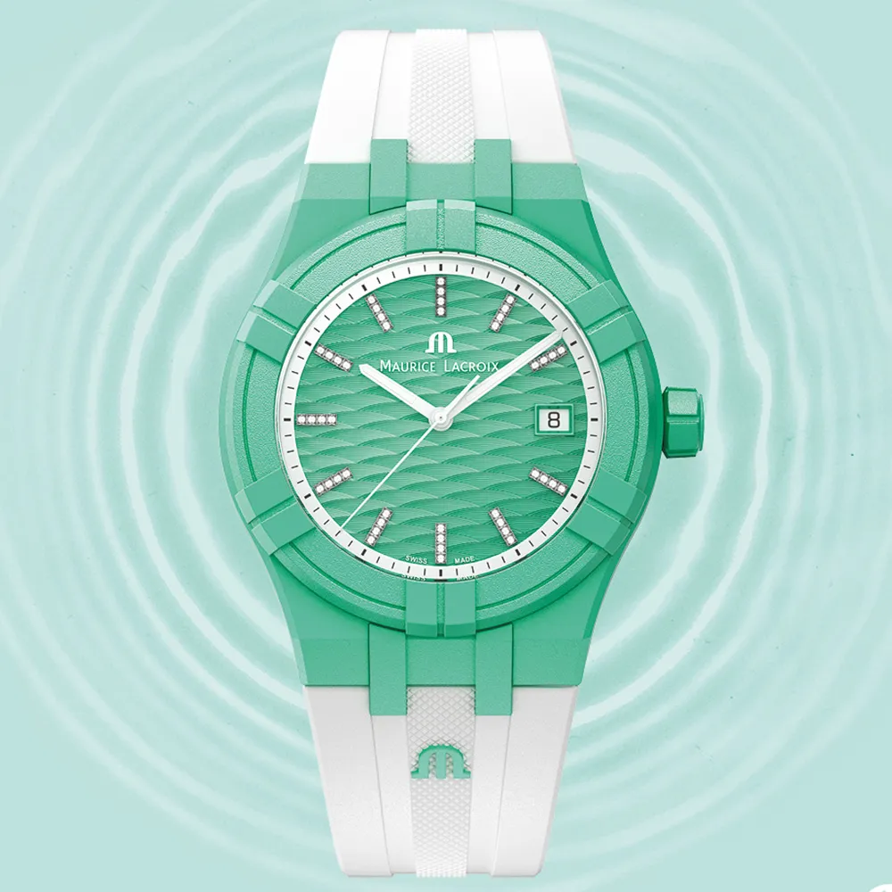 Maurice Lacroix 艾美錶 AIKON Tide 晶鑽粉色海洋環保材質手錶 AI2008-EEEE1-3A0-0 歷史價格詳細信息