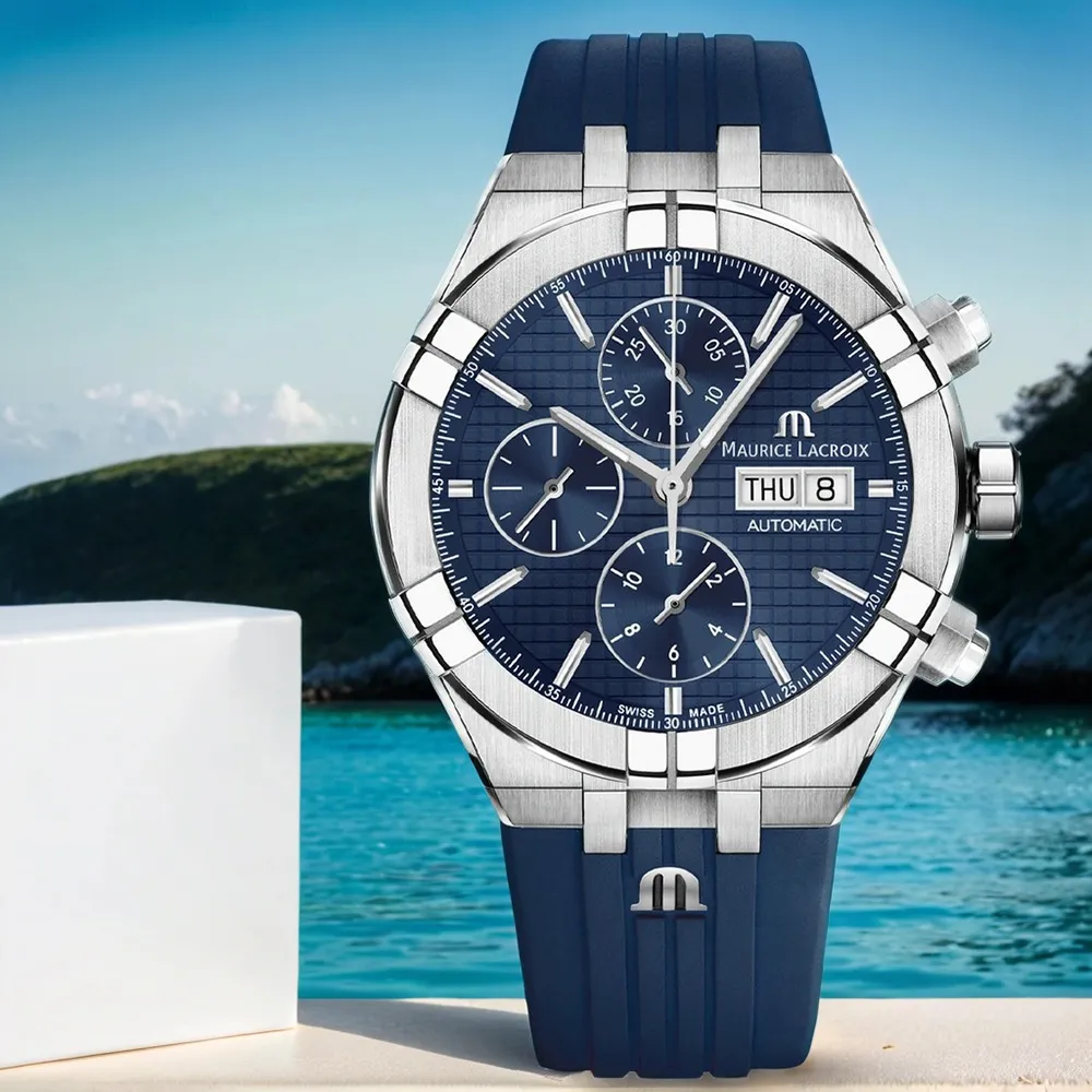 MAURICE LACROIX AI6008-SS000-230-2 艾美錶 機械錶 42mm  AIKON 灰色面盤 橡膠錶帶 歷史價格詳細信息