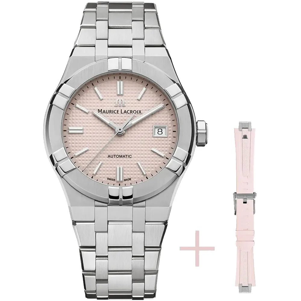 Maurice Lacroix 艾美錶 AIKON Tide 晶鑽粉色海洋環保材質手錶 AI2008-EEEE1-3A0-0 歷史價格詳細信息