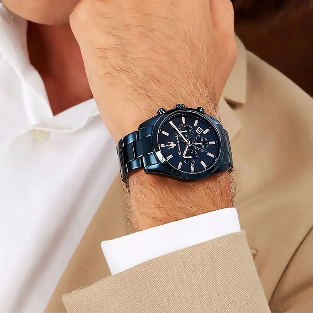 MASERATI 瑪莎拉蒂 三眼石英計時-時尚男錶-全黑 R88716120【潮流百貨】 歷史價格詳細信息