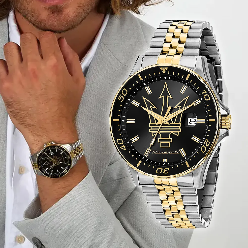 MASERATI 瑪莎拉蒂 SFIDA 三眼計時矽膠錶帶腕錶44mm(R8871640002) 歷史價格詳細信息