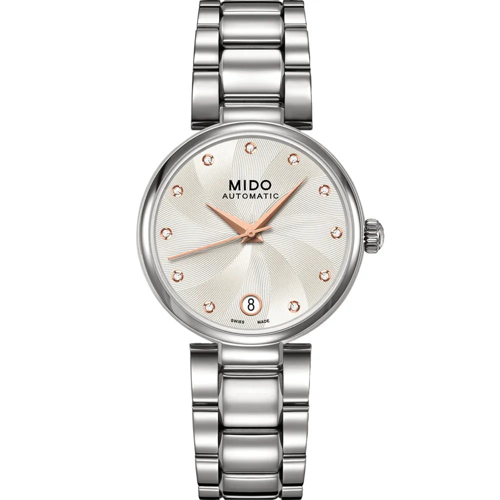 MIDO 美度 Baroncelli 優雅羅馬真鑽機械女錶-珍珠貝x玫瑰金/33mm M0222072211610 歷史價格詳細信息