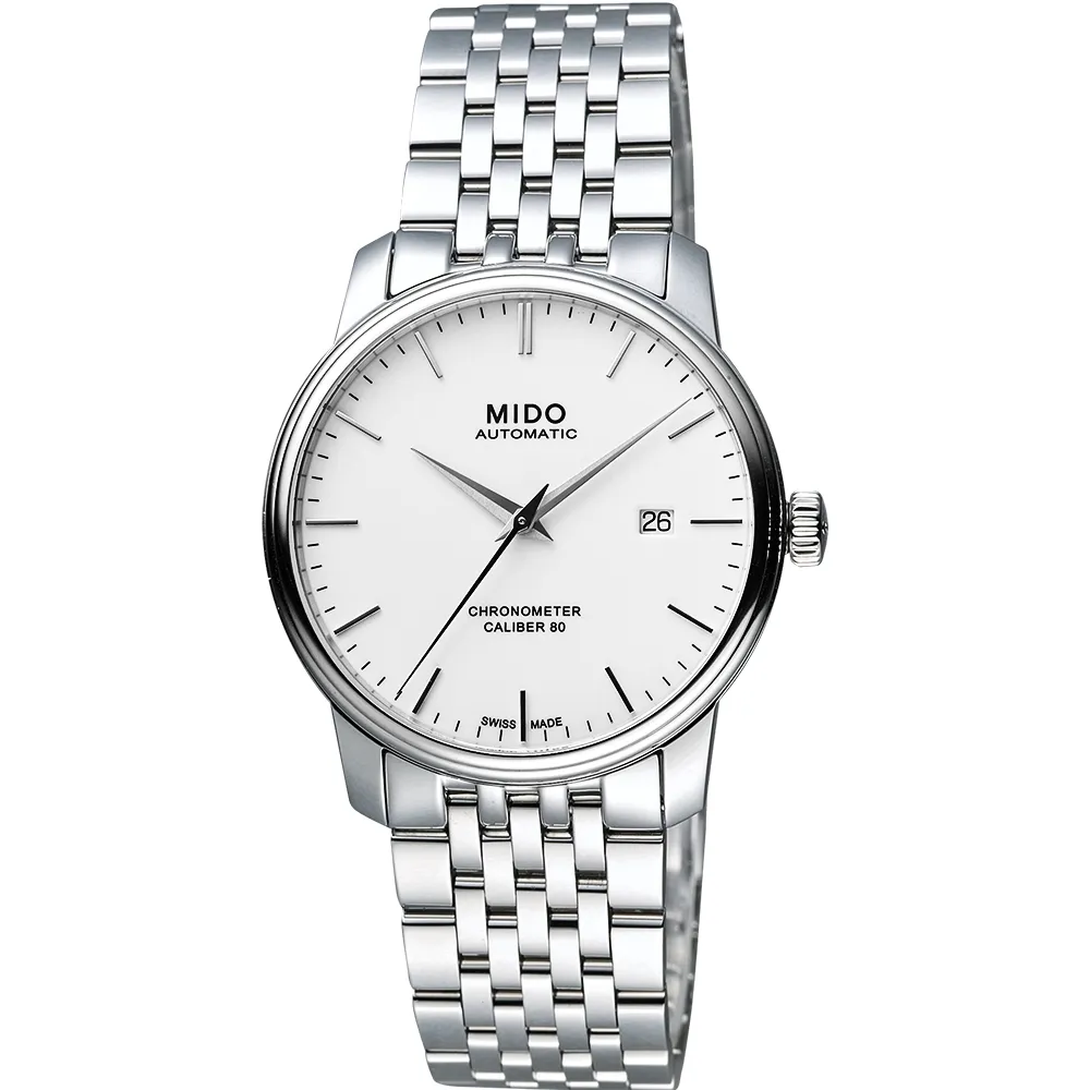 MIDO 美度 永恆系列80小時天文台認證矽游絲機械錶-白x黑/39mm M0274081601800 歷史價格詳細信息