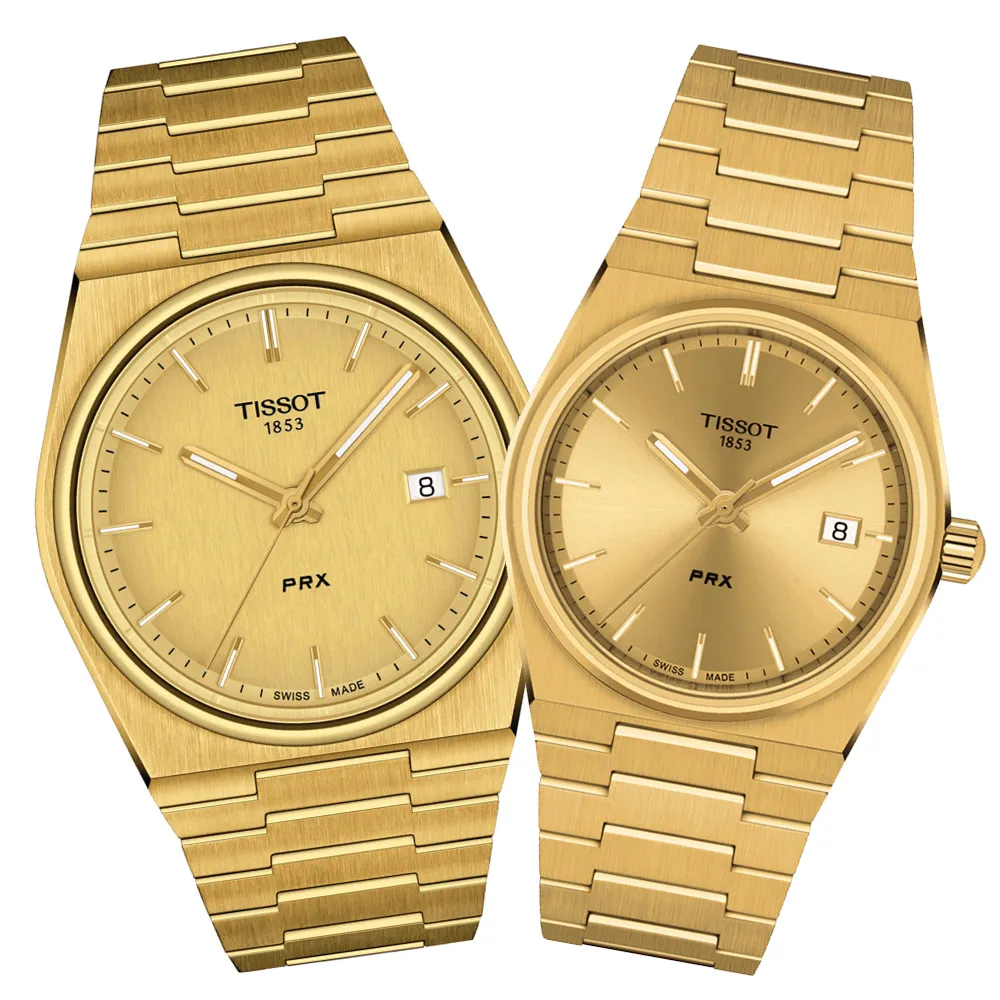 TISSOT天梭 PRX系列 復古石英對錶-綠 /T1374101109100+T1372101108100 歷史價格詳細信息