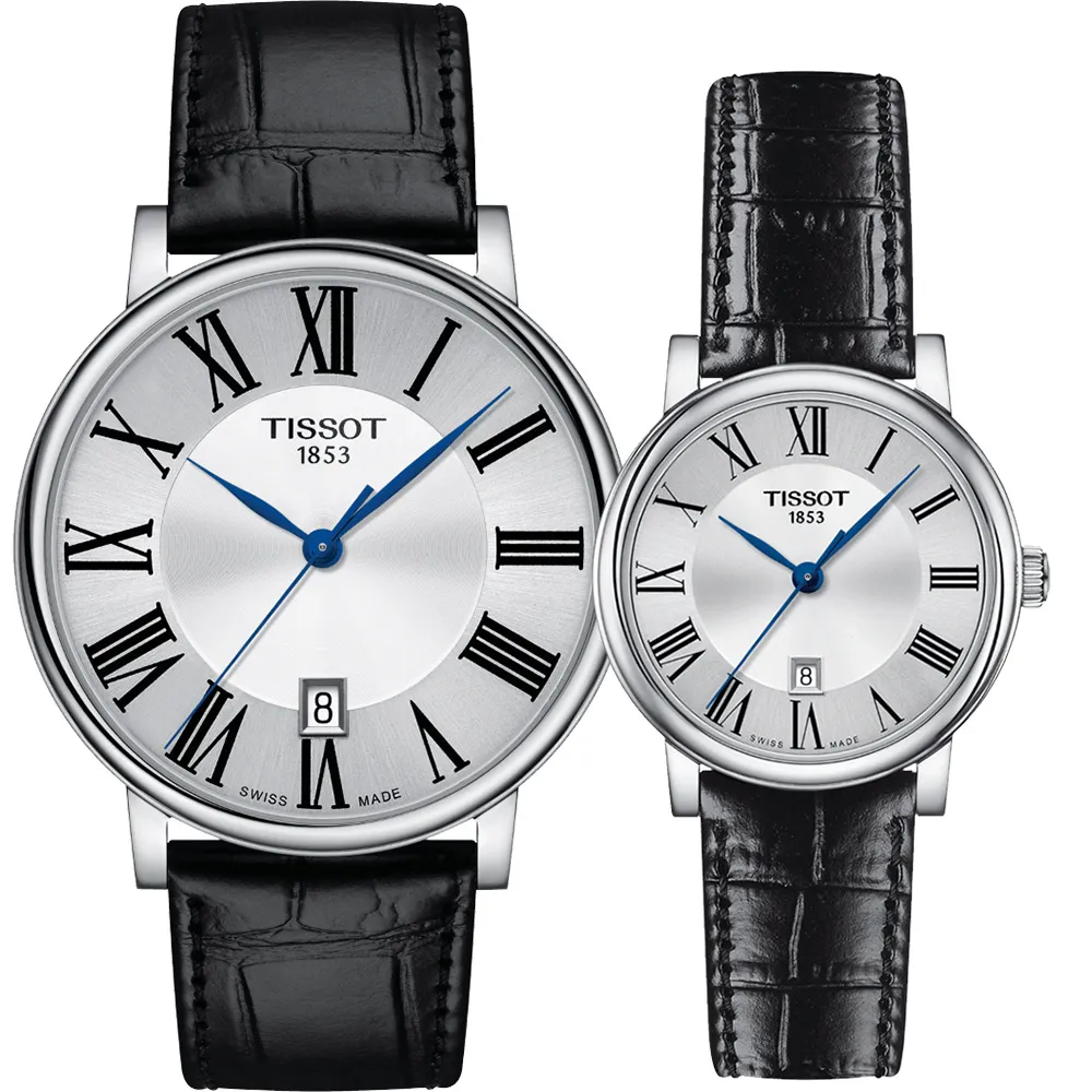 TISSOT 天梭 Carson 羅馬石英女錶-黑/30mm T1222101603300 歷史價格詳細信息