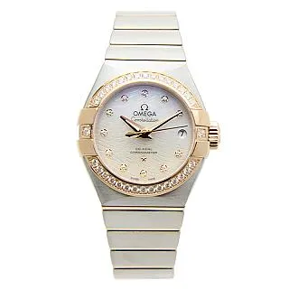 OMEGA 歐米茄 星座系列 同軸擒縱珍珠貝母18k玫瑰金鍊帶款(123.20.27.20.55.004)x27mm 歷史價格詳細信息