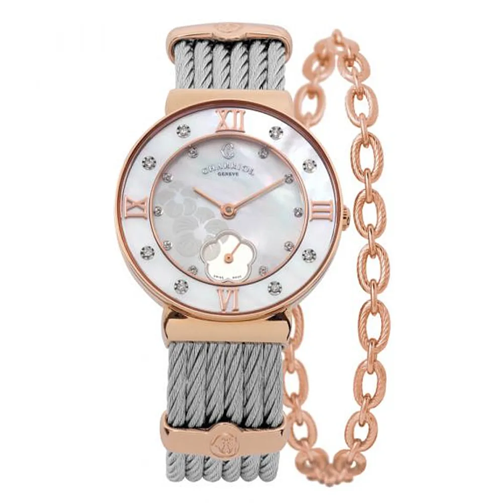 CHARRIOL夏利豪ST-TROPEZ 玫瑰金可拆式紫面手鍊款x30mm 歷史價格詳細信息