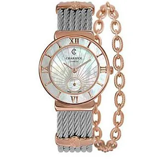 CHARRIOL夏利豪ST-TROPEZ經典鎖鍊手鐲腕錶(ST25SD.500.009)x銀x25mm 歷史價格詳細信息
