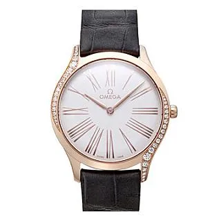 OMEGA 歐米茄 (428.58.36.60.02.001)碟飛Trésor 石英晶鑽白面玫瑰金皮帶女款x36mm 歷史價格詳細信息