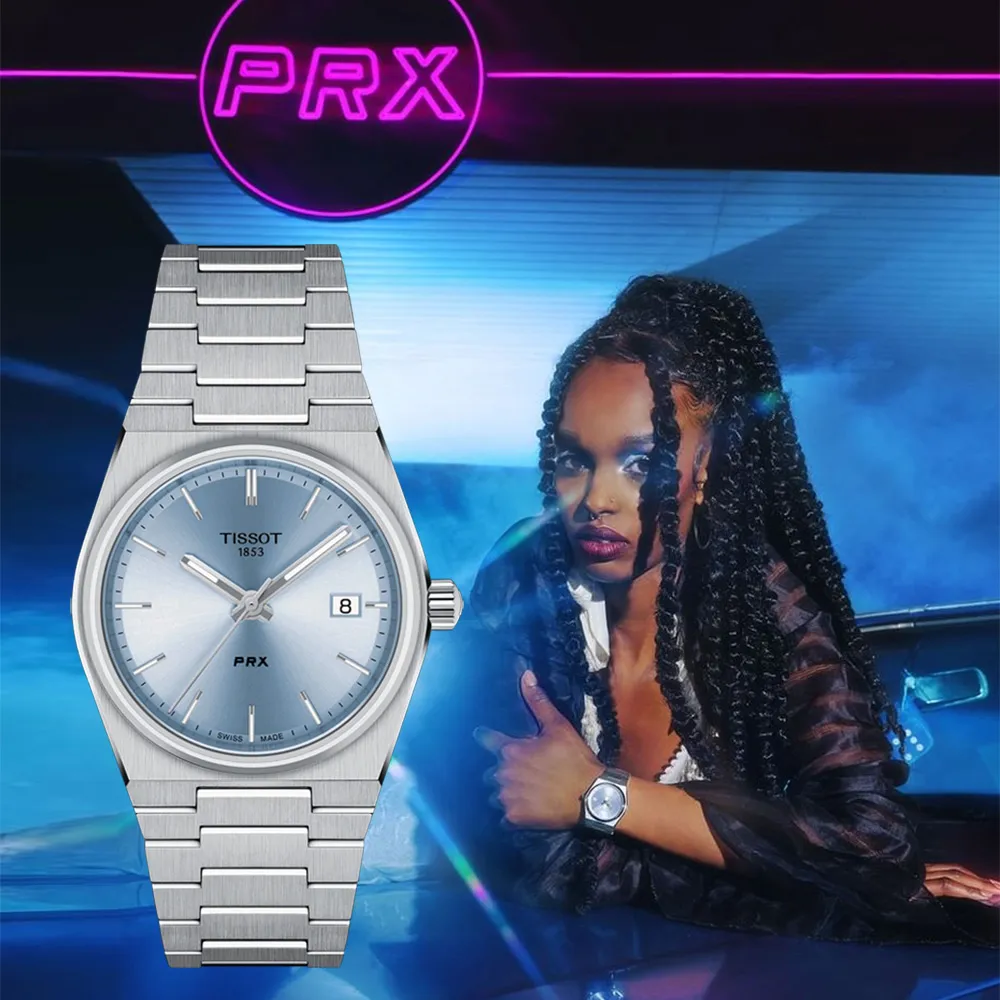 TISSOT 天梭 PRX系列 三眼計時酒桶形機械錶/銀/42mm/T1374271101101 歷史價格詳細信息