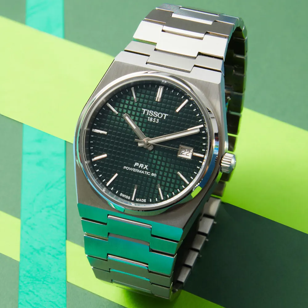 TISSOT天梭 PRX系列 復古簡約設計腕錶-T1374101109101 歷史價格詳細信息