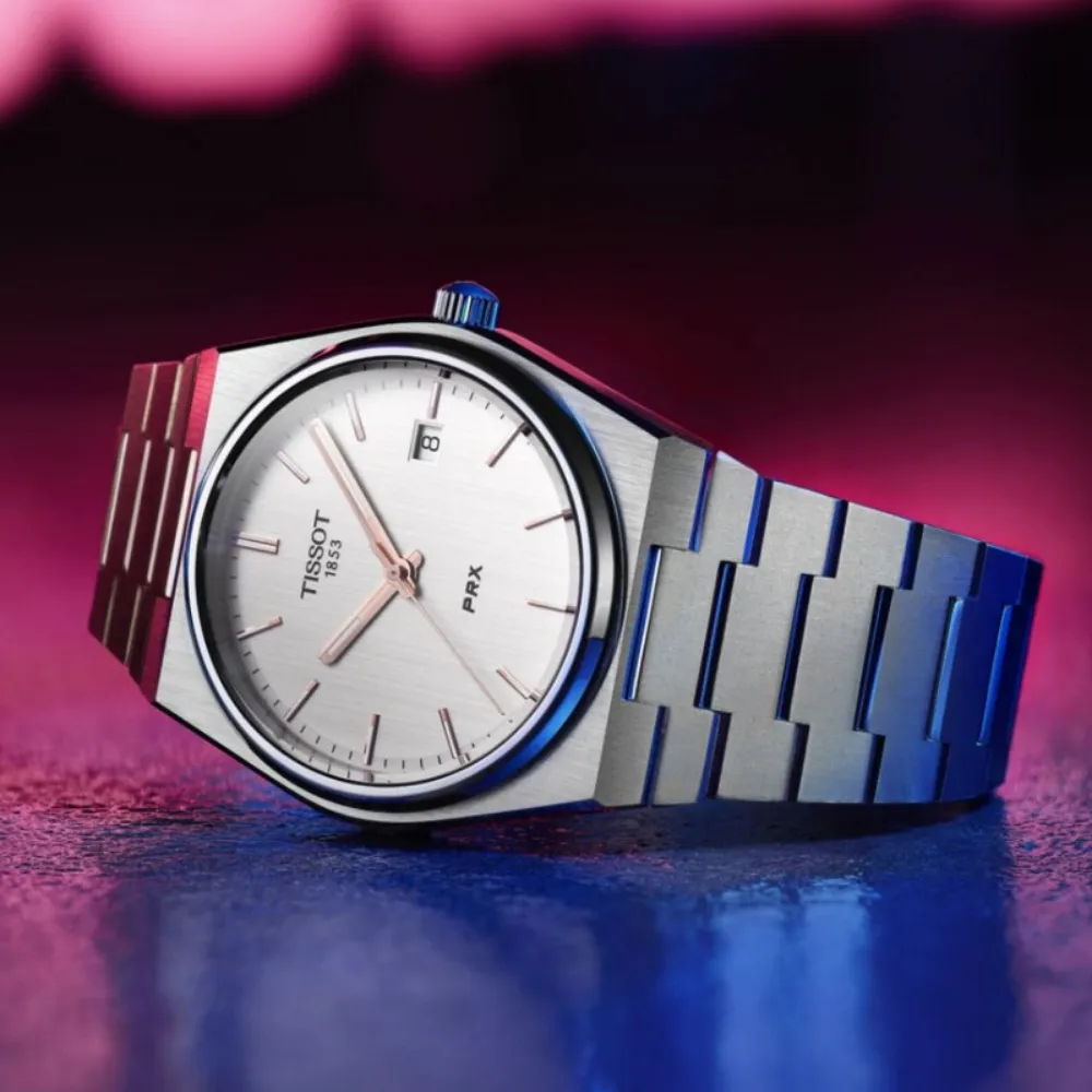 TISSOT天梭 PRX系列 復古簡約設計腕錶-T1374101109101 歷史價格詳細信息