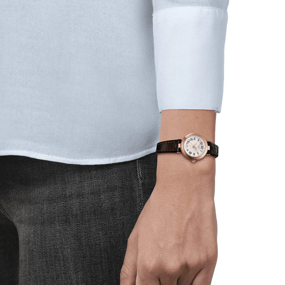 TISSOT天梭 Bellissima 玫瑰金羅馬機械腕錶 29mm / T1262073601300 歷史價格詳細信息