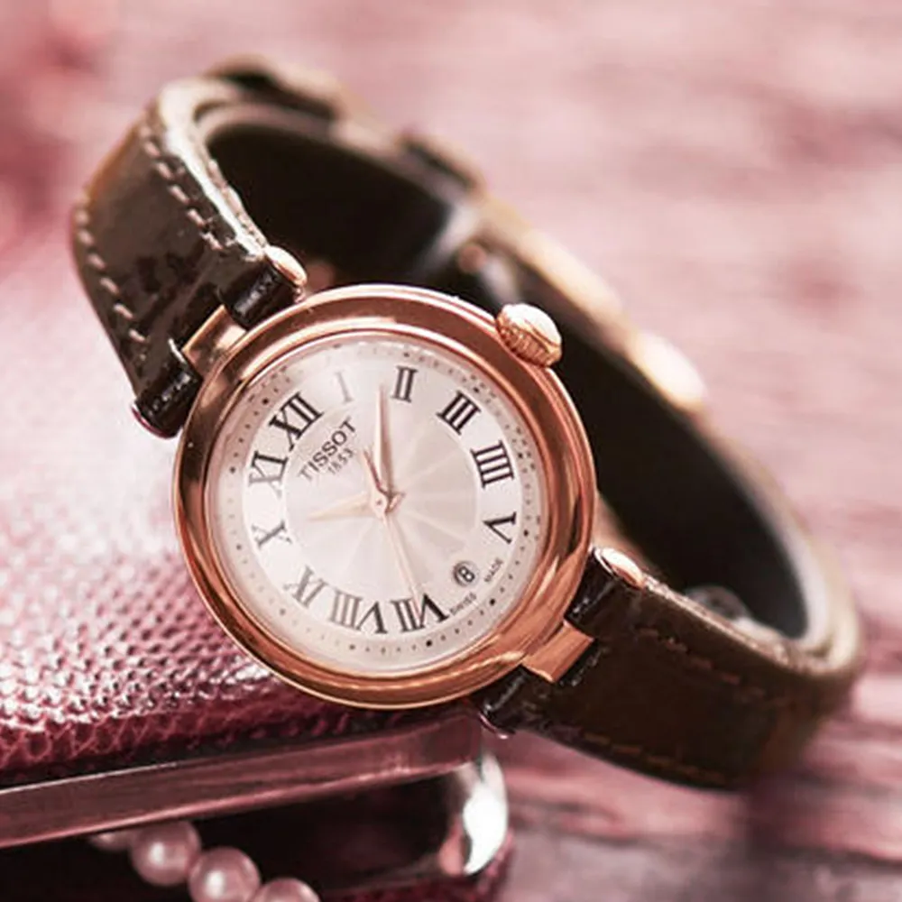 TISSOT天梭 Bellissima 典雅羅馬女仕腕錶 26mm / T1260103601300 歷史價格詳細信息