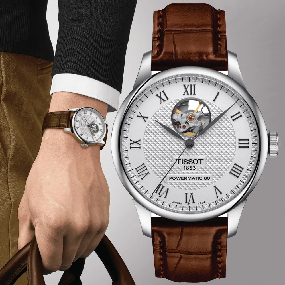 TISSOT天梭 LE LOCLE力洛克系列 開芯機械腕錶 39.3mm/T0064071103302 歷史價格詳細信息