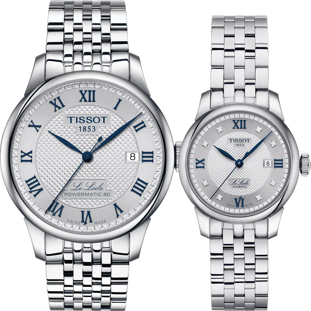 TISSOT 天梭 Le Locle 20周年鑽石機械女錶-29mm 附贈原廠皮帶(T0062071103601) 歷史價格詳細信息