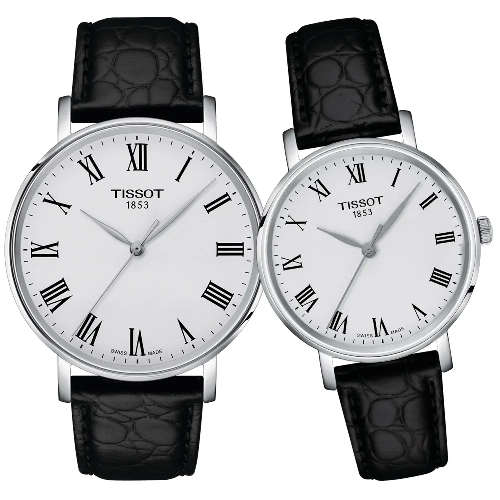 TISSOT 天梭 EVERYTIME 經典羅馬時尚女錶/銀X黑/34mm/T1432101603300 歷史價格詳細信息