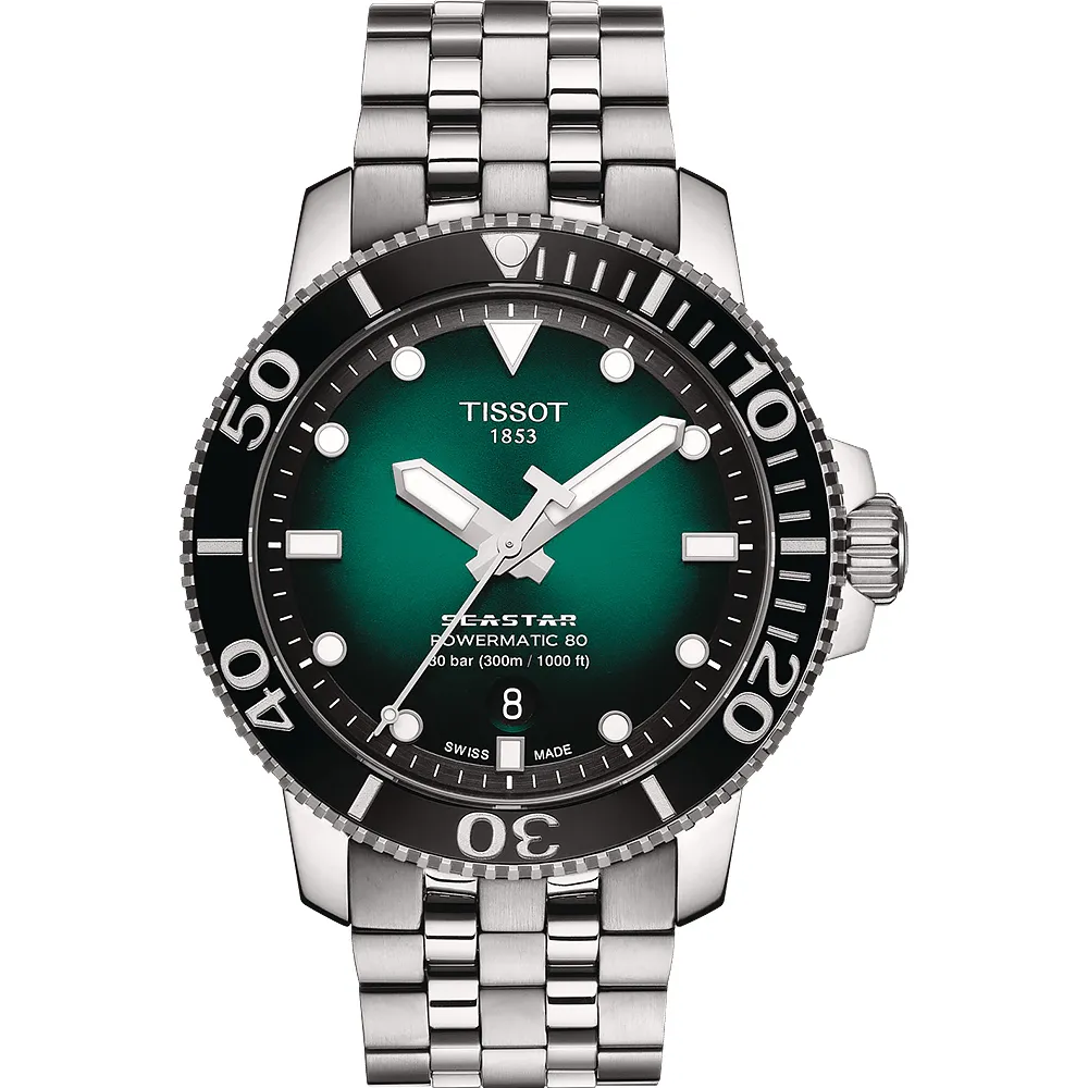 TISSOT 天梭 Seastar(T1204071108101)海星陶瓷表圈300米潛水機械錶/灰.三板帶 歷史價格詳細信息