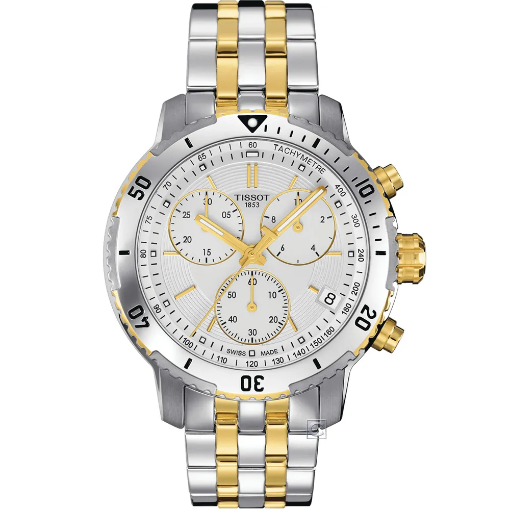 TISSOT PRS 200 霸氣時尚計時腕錶/T0674172203101-雙色/41mm 歷史價格詳細信息