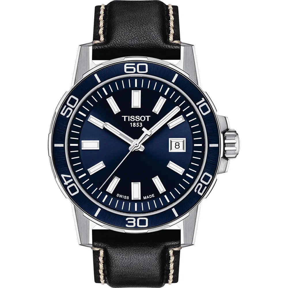 TISSOT天梭 Supersport 石英手錶-黑x咖啡/44mm T1256101605100 歷史價格詳細信息