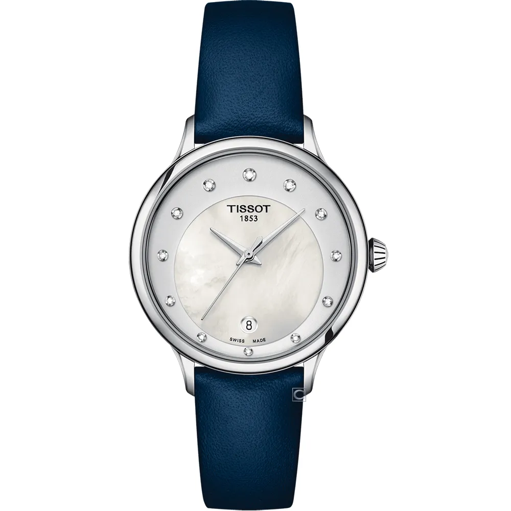 TISSOT 天梭 ODACI-T 時尚大三針鑽石女錶 套錶-33mm T1332101611600 歷史價格詳細信息
