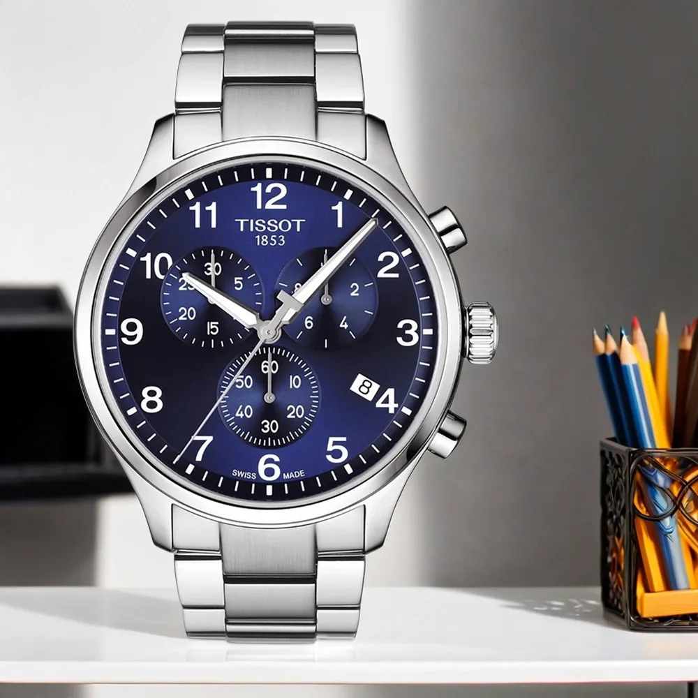 TISSOT 天梭 韻馳系列 Chrono XL計時手錶-灰x銀/45mm T1166171105701 歷史價格詳細信息