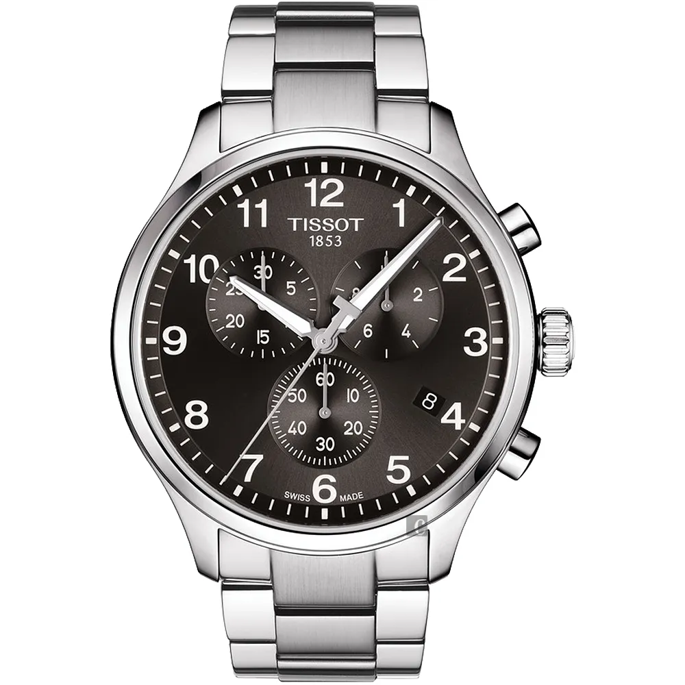 TISSOT 天梭 韻馳系列 Chrono XL計時手錶-灰x銀/45mm T1166171105701 歷史價格詳細信息
