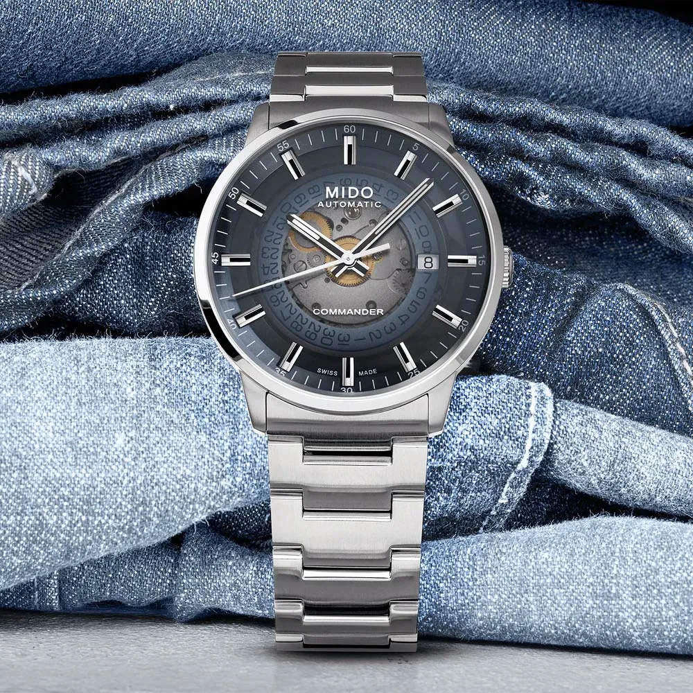 MIDO美度 COMMANDER 香榭系列 鏤空漸變機械腕錶 40mm / M0214071841100 歷史價格詳細信息