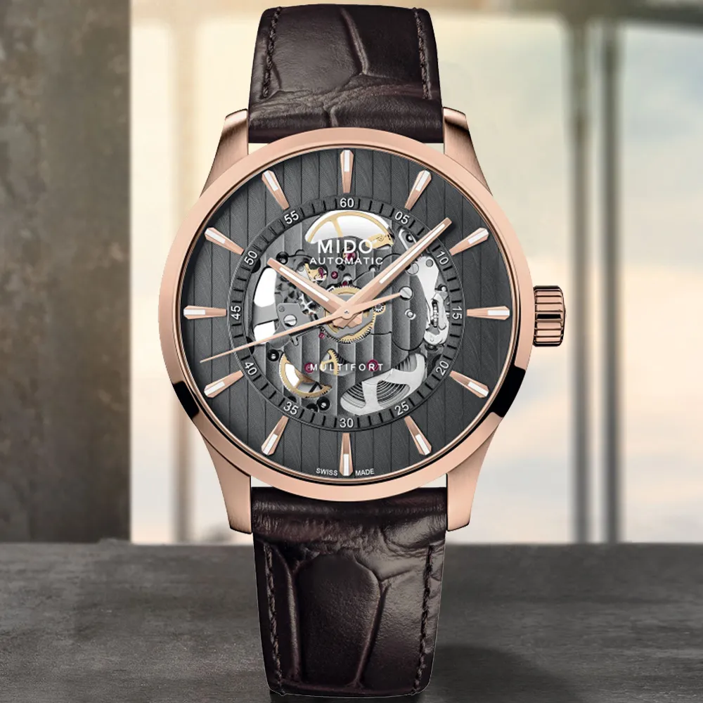 MIDO美度 MULTIFORT 先鋒系列 鏤空機械腕錶 42mm / M0384363606100 歷史價格詳細信息