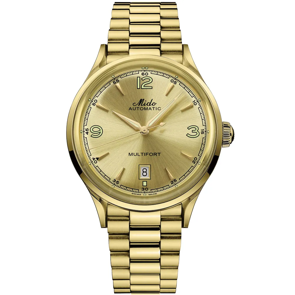 MIDO美度 Multifort Powerwind 先鋒系列 復古機械錶-黑x銀/40mm M0404071105700 歷史價格詳細信息