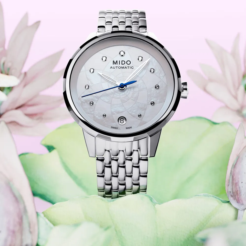 MIDO 美度 Rainflower 花雨系列機械女錶-銀/34mm M0432071101100 歷史價格詳細信息
