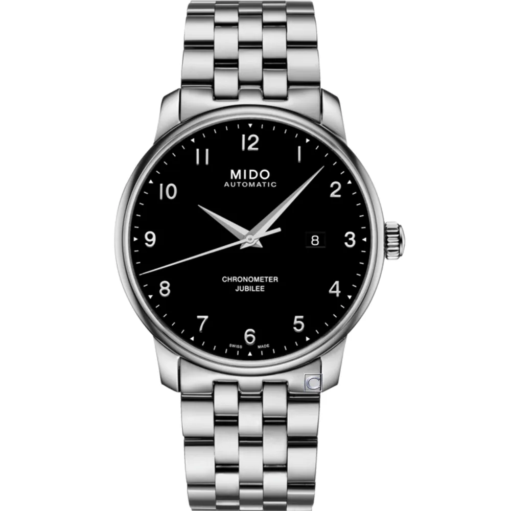 MIDO Baroncelli II 羅馬假期機械腕錶-銀/玫塊金X咖啡 M86002218 歷史價格詳細信息