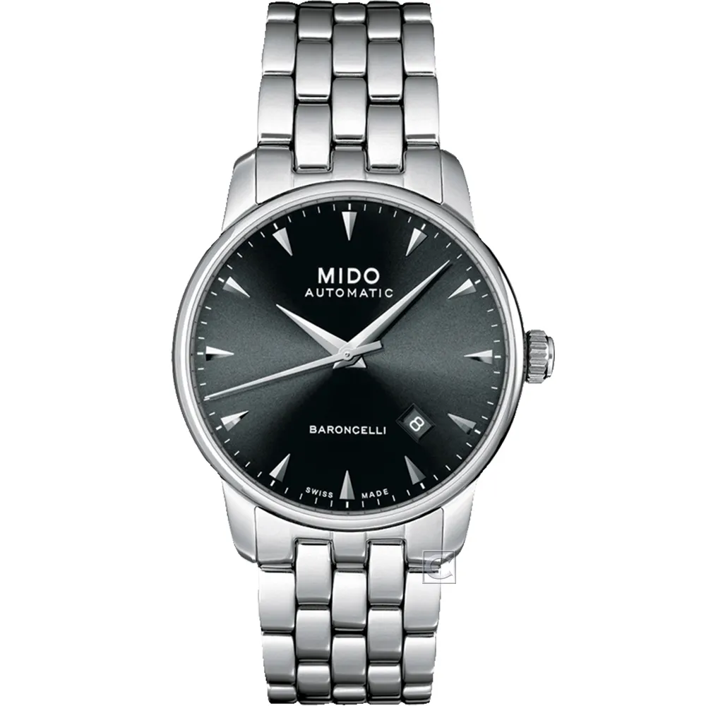 MIDO Baroncelli II 羅馬假期機械腕錶-銀/玫塊金X咖啡 M86002218 歷史價格詳細信息