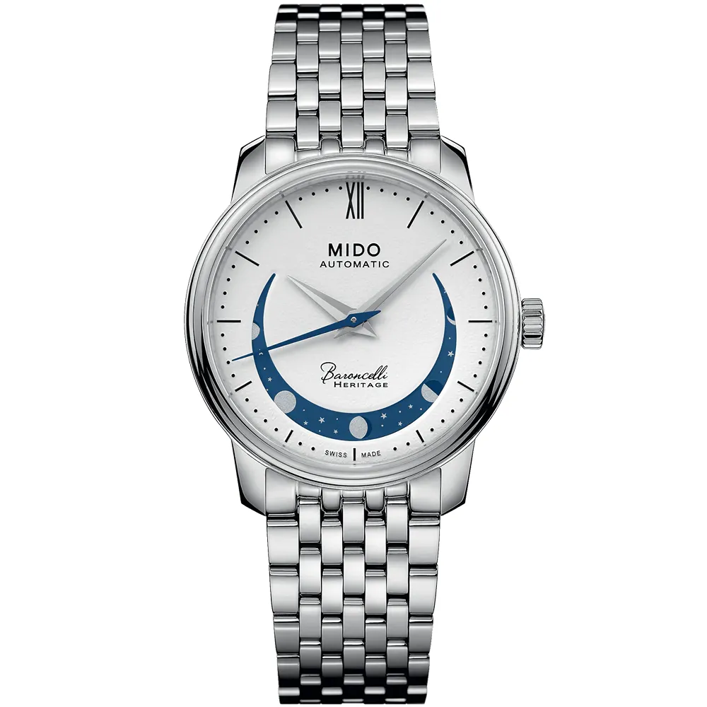 MIDO美度 BARONCELLI 永恆系列 微笑月相機械對錶 / M0274071101001+M0272071101001 歷史價格詳細信息