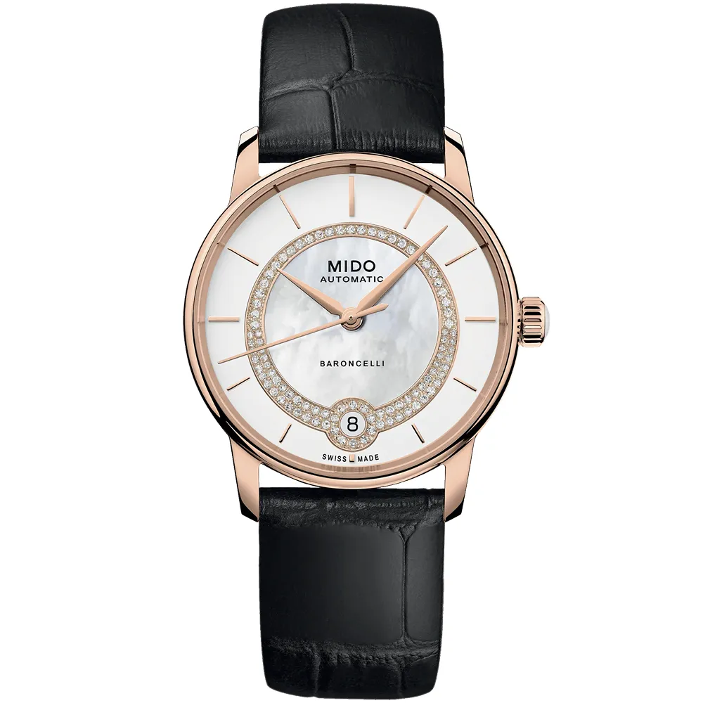MIDO 美度 BARONCELLI 永恆真鑽紅寶石機械女錶-33mm M0378073603101 歷史價格詳細信息