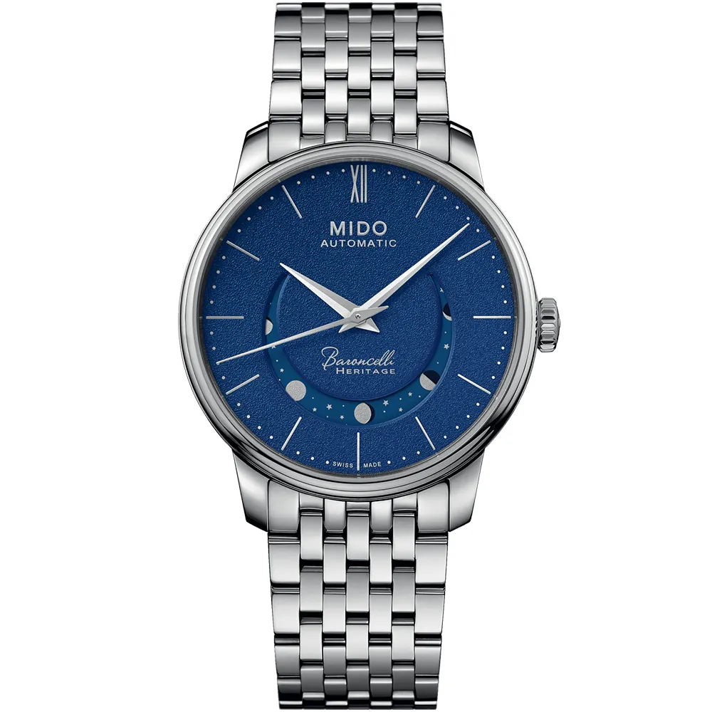 MIDO美度 BARONCELLI 永恆系列 微笑月相機械對錶 / M0274071101001+M0272071101001 歷史價格詳細信息