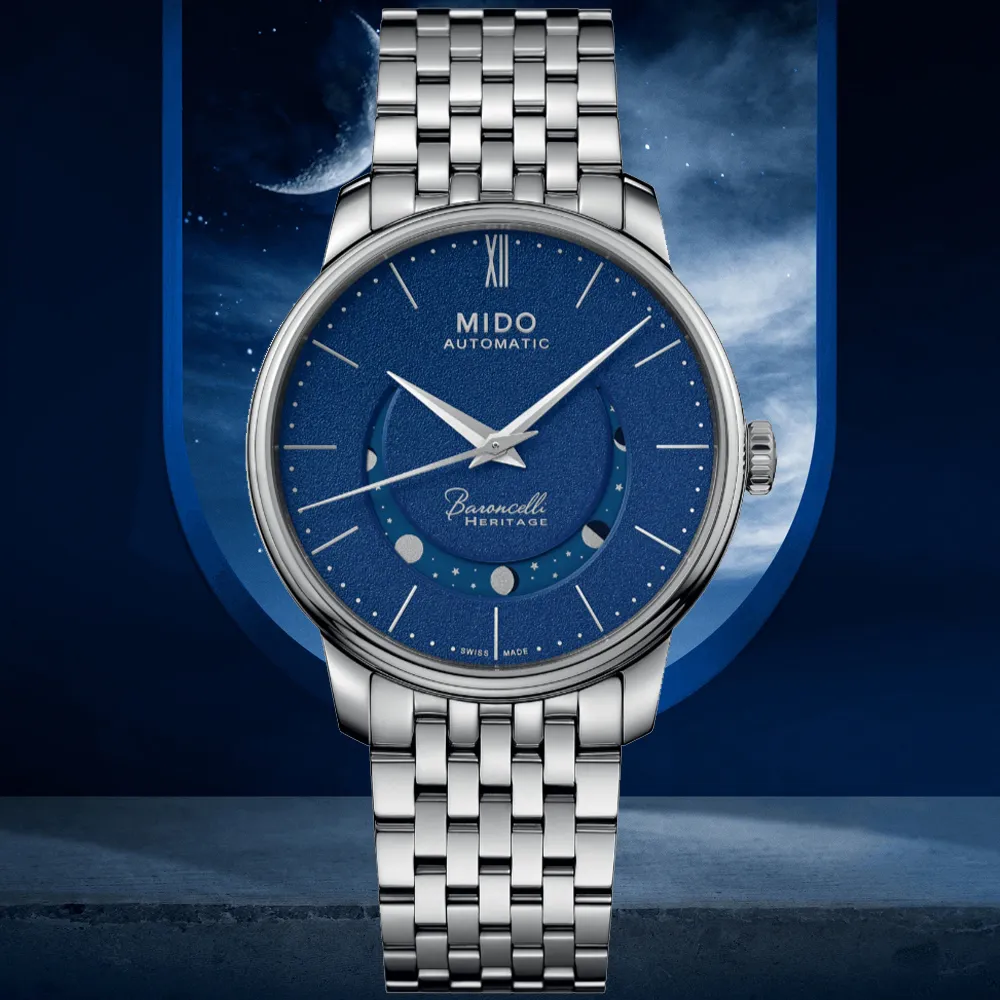 MIDO美度 BARONCELLI 永恆系列 微笑月相機械對錶 / M0274071101001+M0272071101001 歷史價格詳細信息