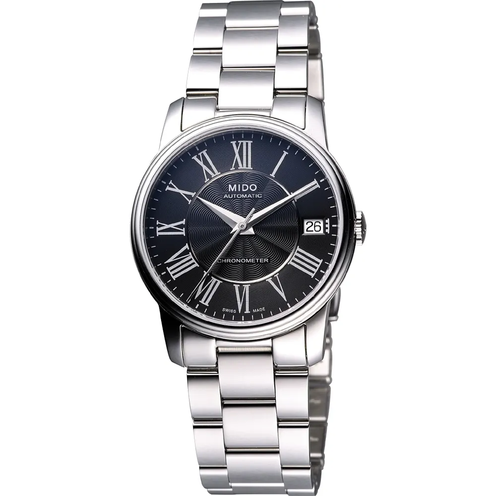 MIDO Baroncelli III Heritage 復刻機械腕錶-白x黑/32mm M0272071601000 歷史價格詳細信息