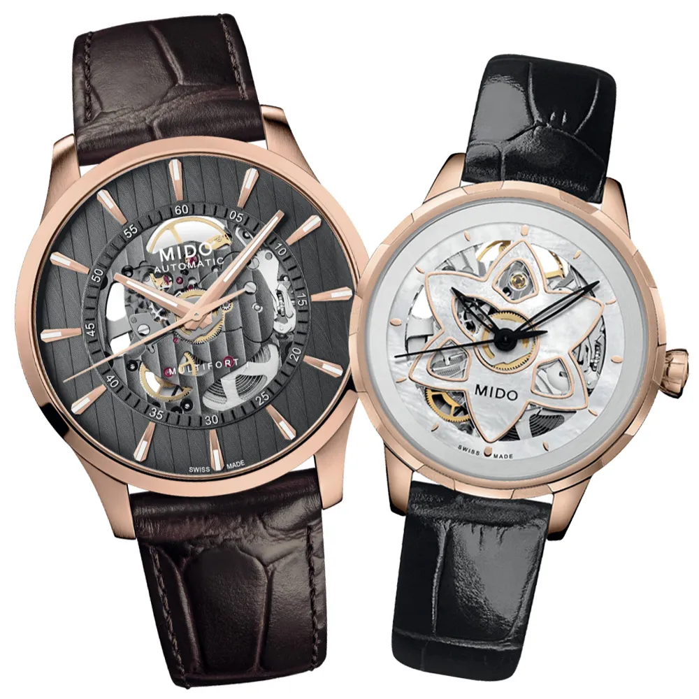 MIDO 美度 花雨 x 海洋之星系列 冷色調機械對錶 M0264301104100+M0432071613100 歷史價格詳細信息